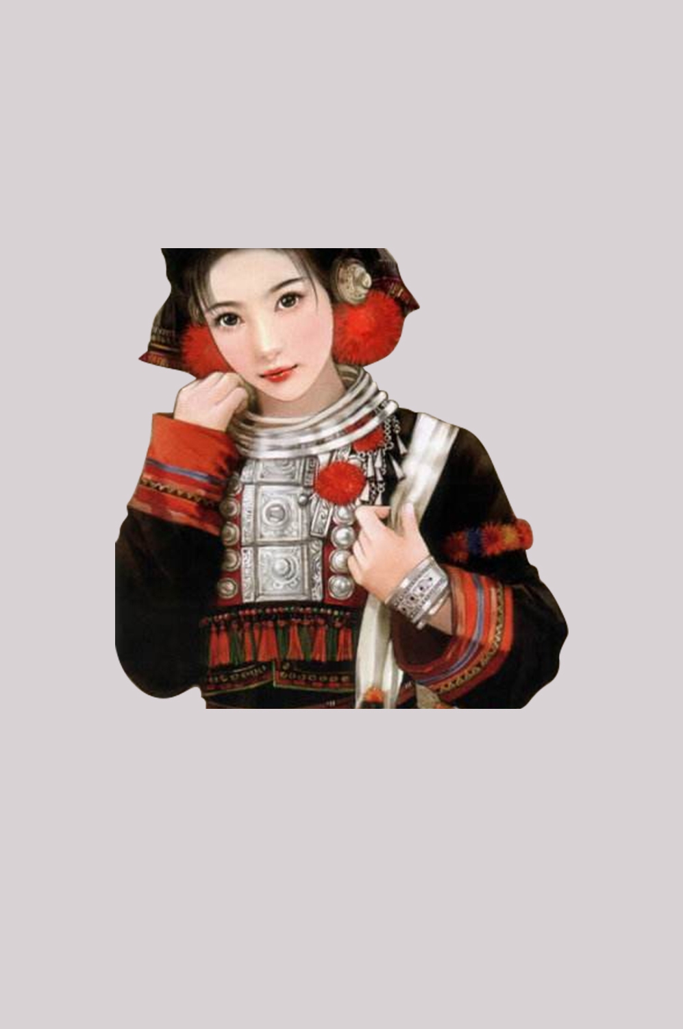 56个少数民族卡通人物服饰免抠元素插画10