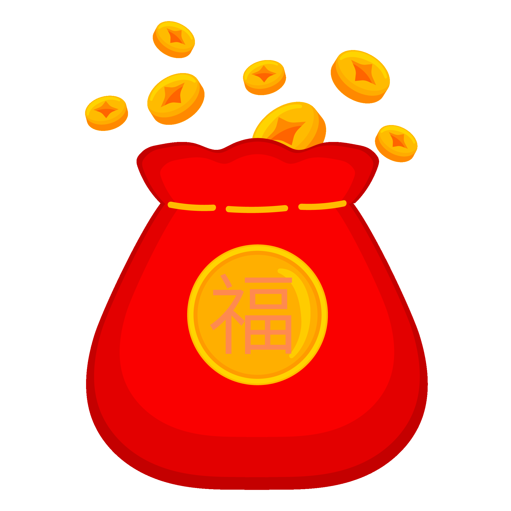 福袋钱袋插画图片装饰元素免抠素材50