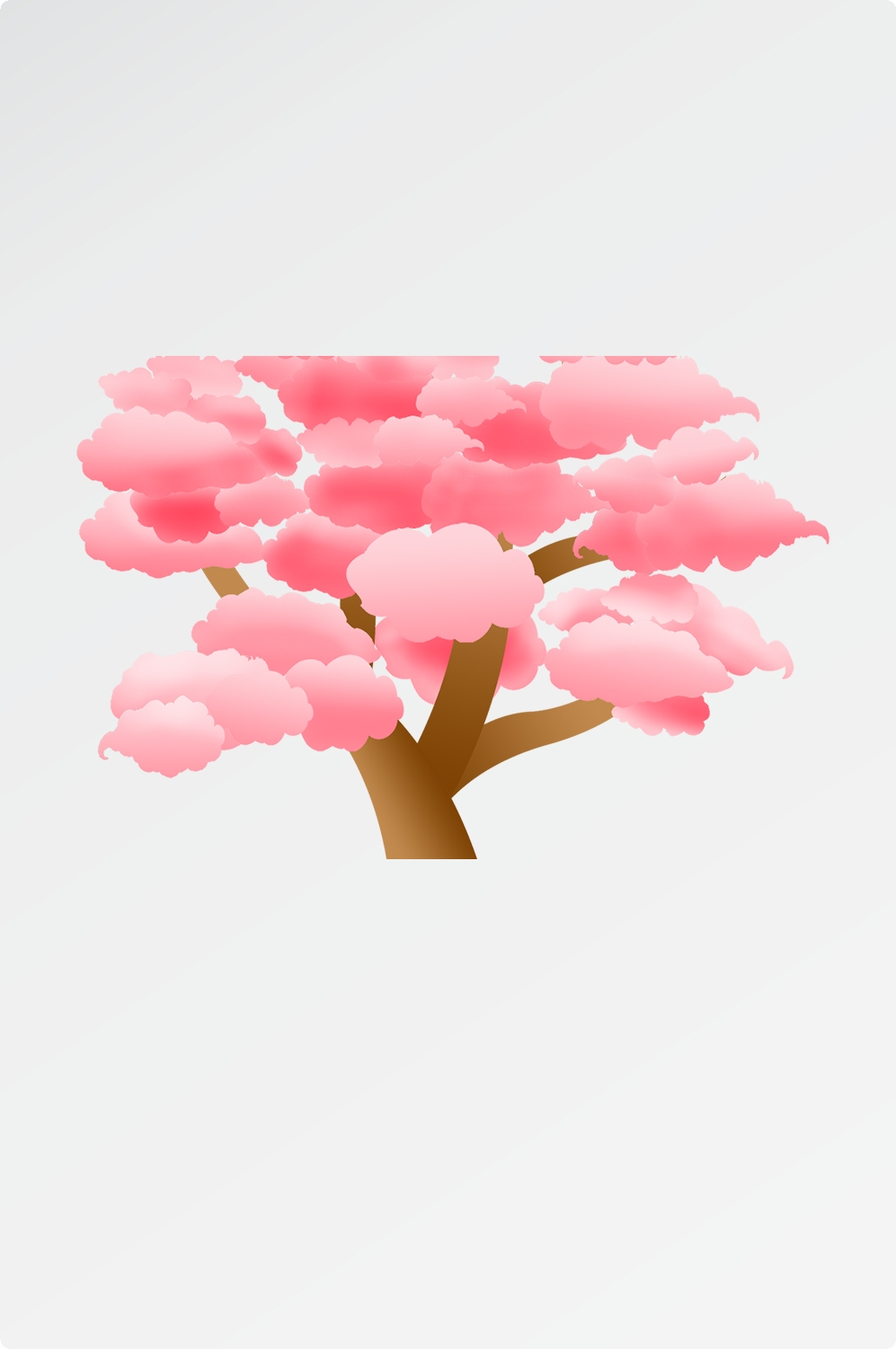 唯美樱花花树花枝樱花飘落图片装饰插图免抠60