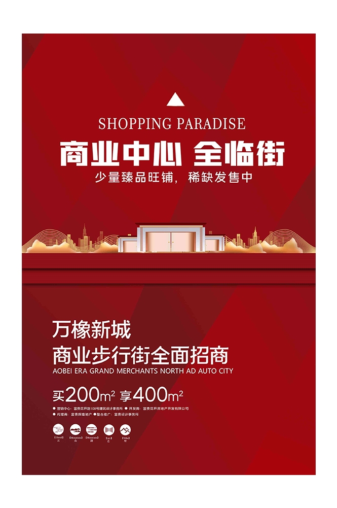 品牌招商加盟合伙人店铺招租海报展板49