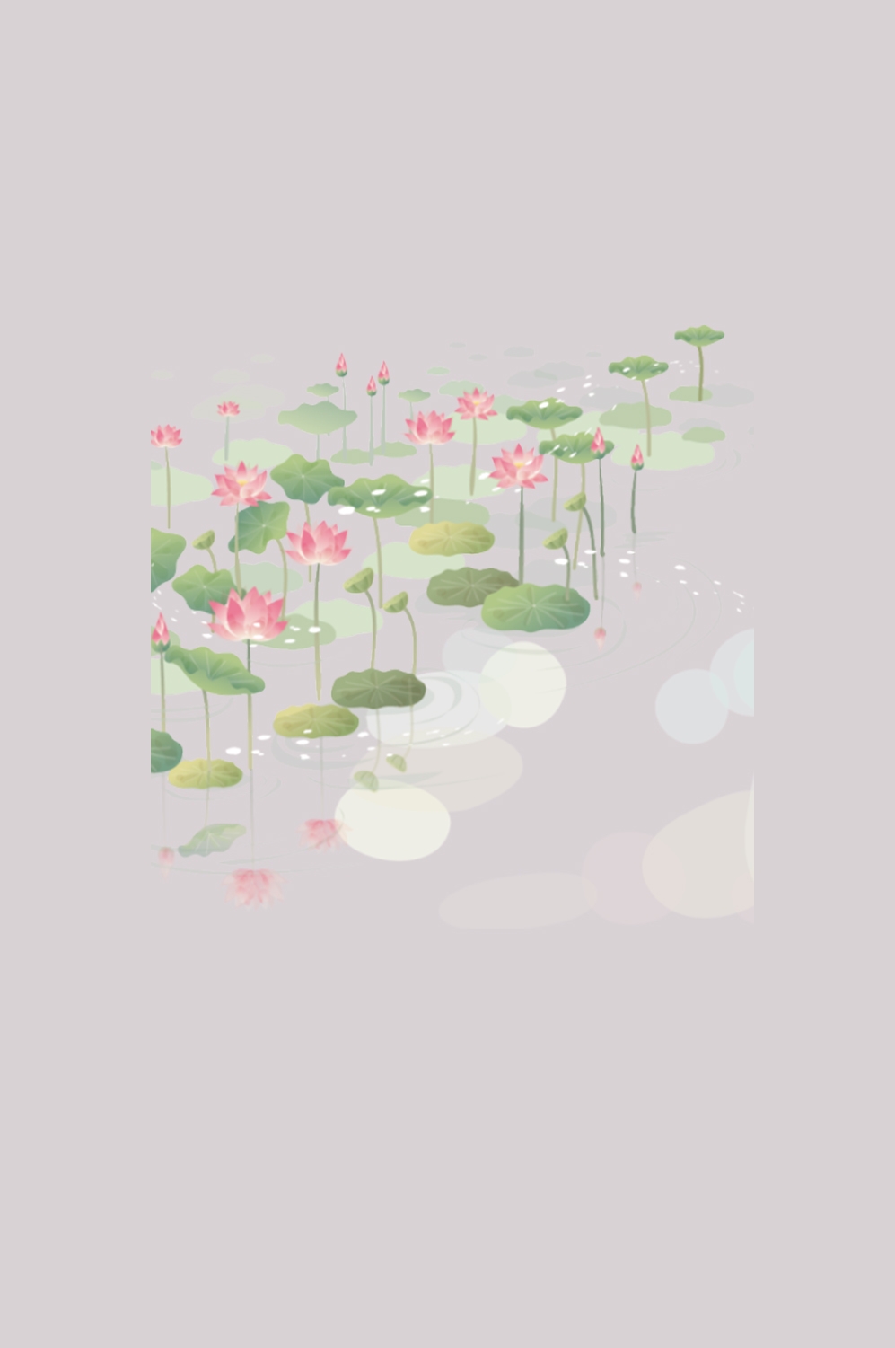 荷叶荷花素材插画装饰元素透明背景免抠素材40