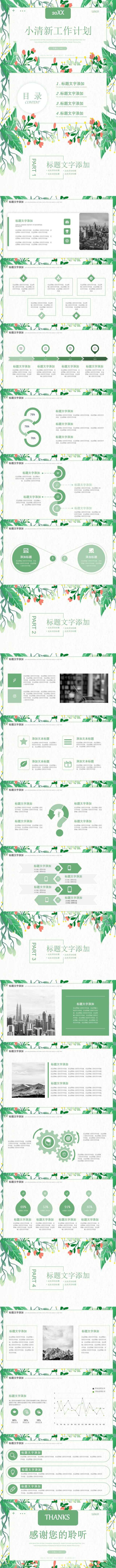 小清新工作总结高级感简约商务汇报教师教学课件 (4)