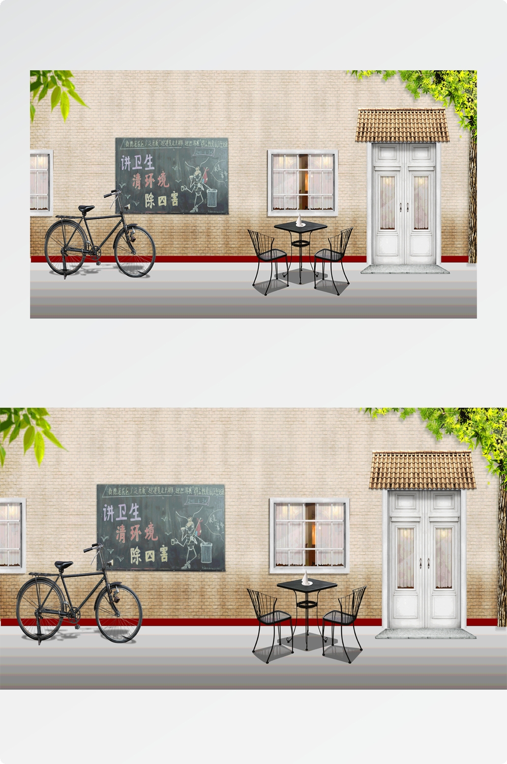 东北农家小院茅草屋饭店装饰画壁画背景墙 (11)