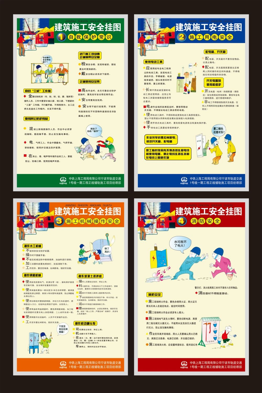 全套建筑安全施工挂图