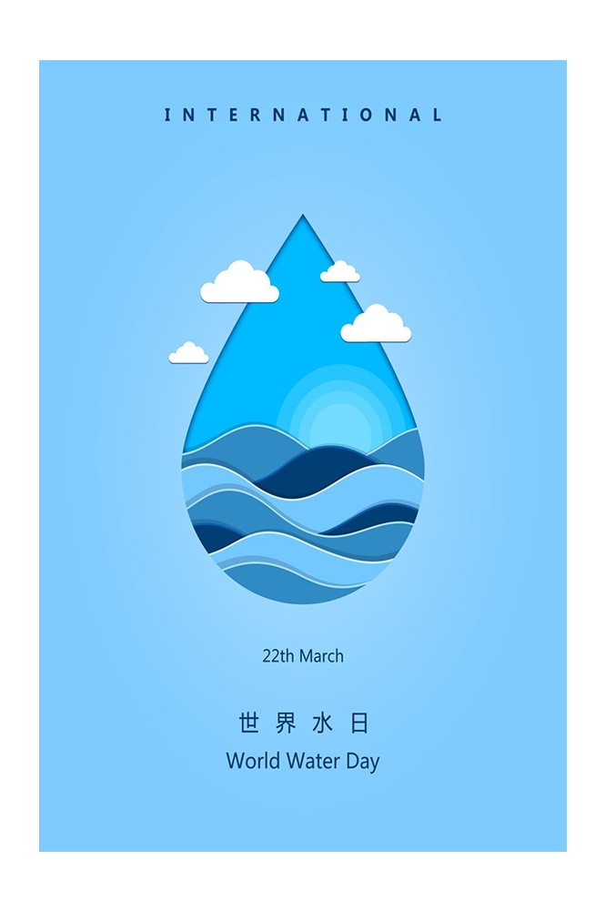 公益活动PSD海报模板世界水日珍惜水资源促销宣传海报展板 (11)