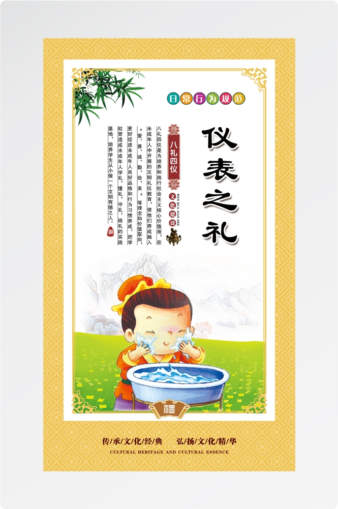 八礼四仪挂画海报之仪表之礼2