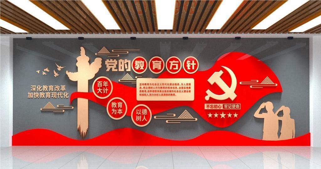 党的教育方针方向学校班级教室走廊活动室校园文化墙25