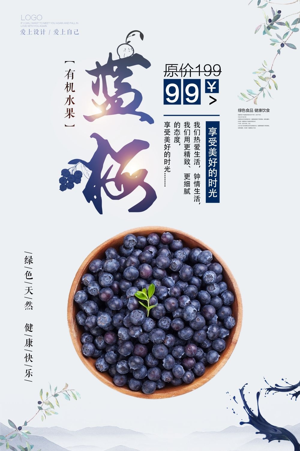 蓝莓促销宣传海报展板 (13)