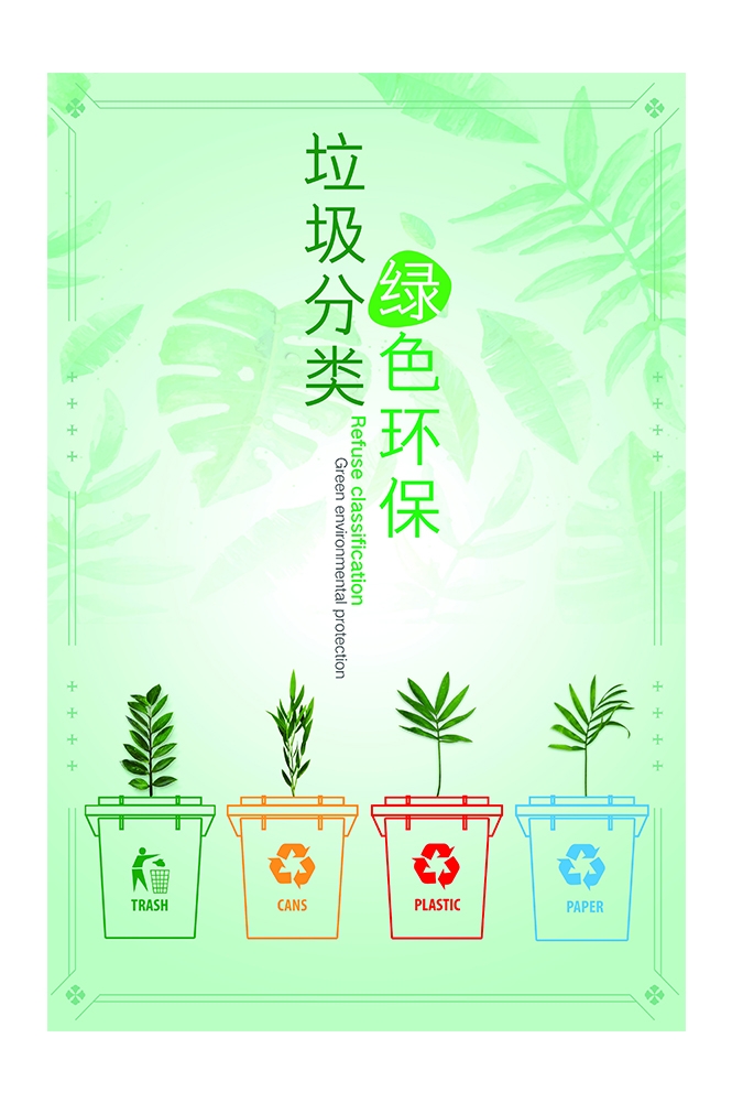 公益活动PSD海报模板垃圾分类文明城市环保促销宣传海报展板