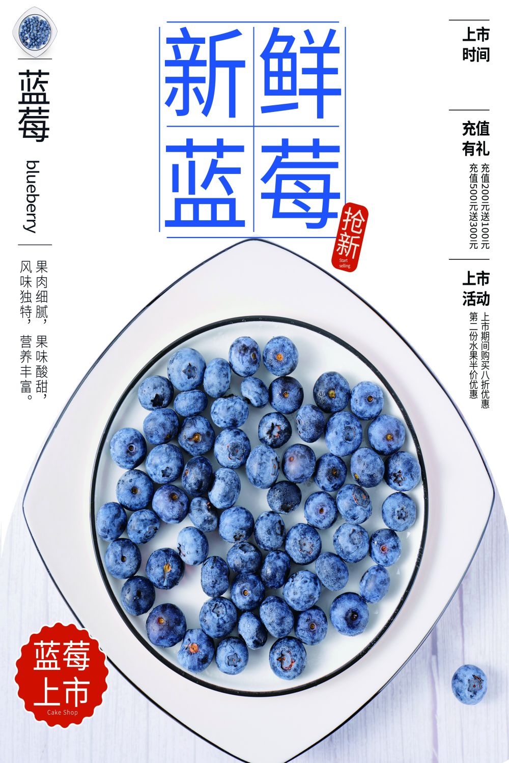 蓝莓促销宣传海报展板 (33)