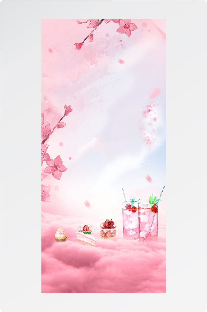 樱花节节日旅游浪漫出游露营春天活动宣传海报
