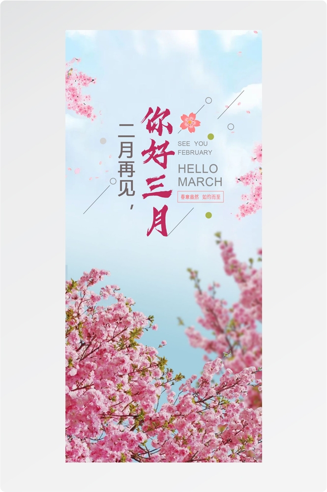 樱花节节日旅游浪漫出游露营春天活动宣传海报