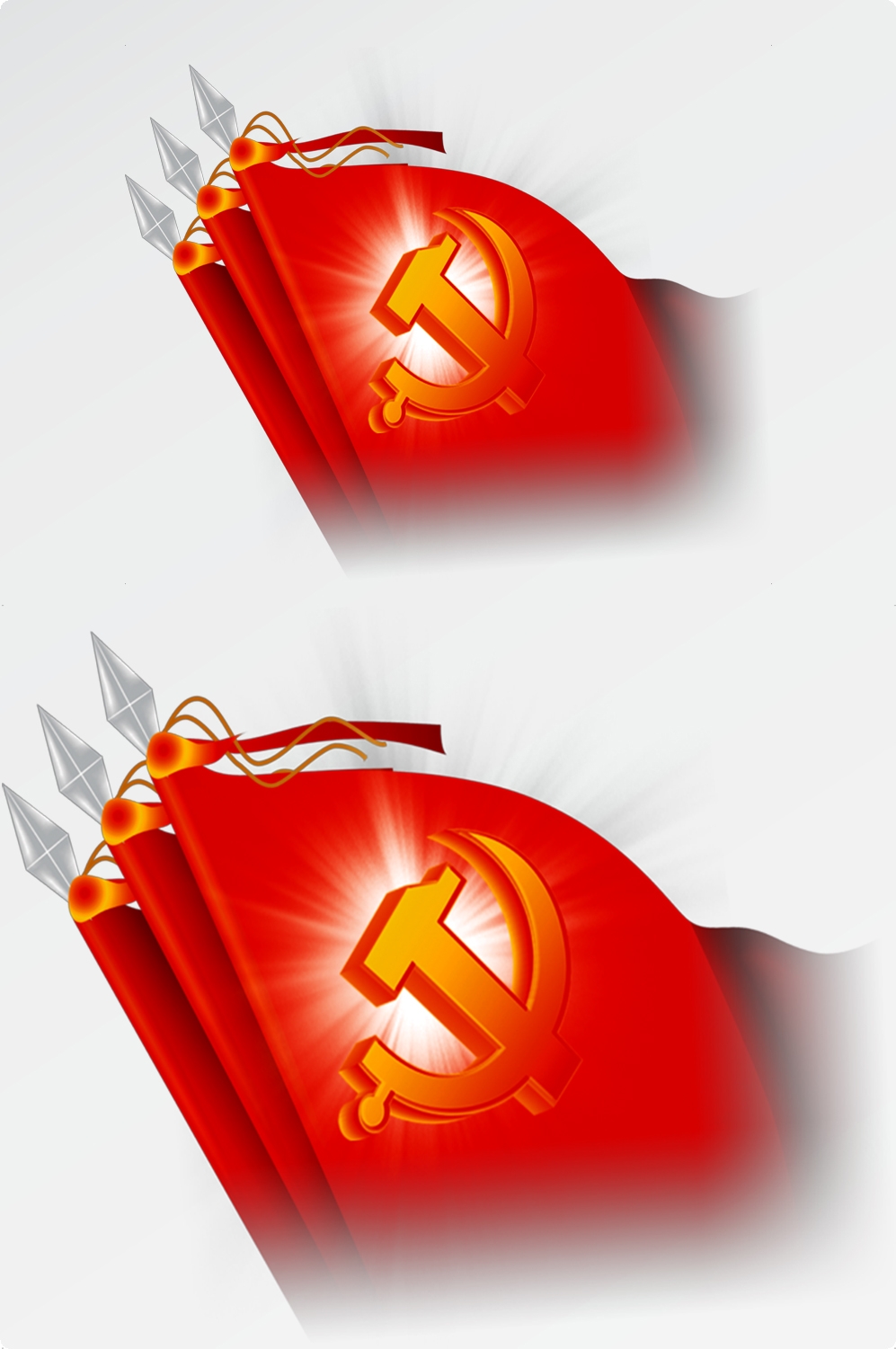 红色党建免抠png元素素材-(2)