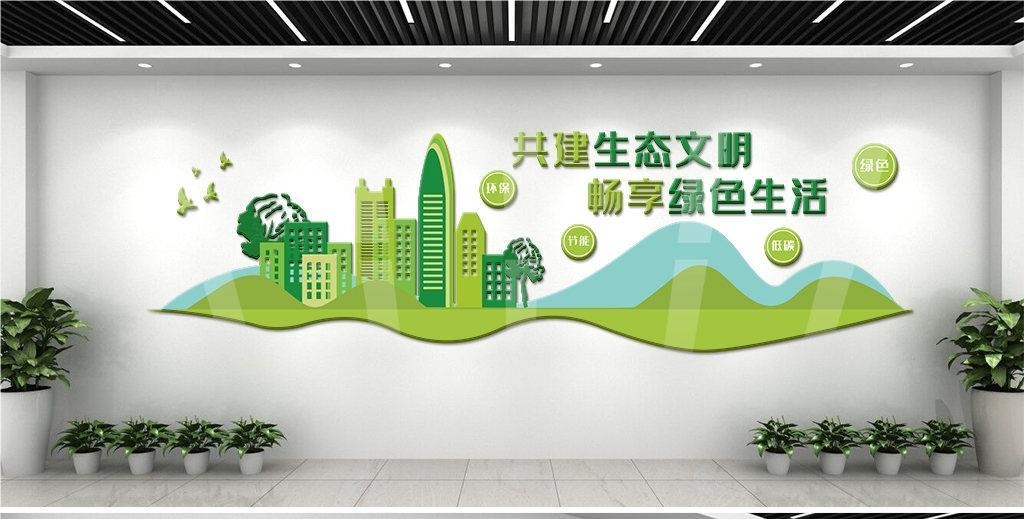 保护环境创建文明城市社区文化墙公益广告背景墙2