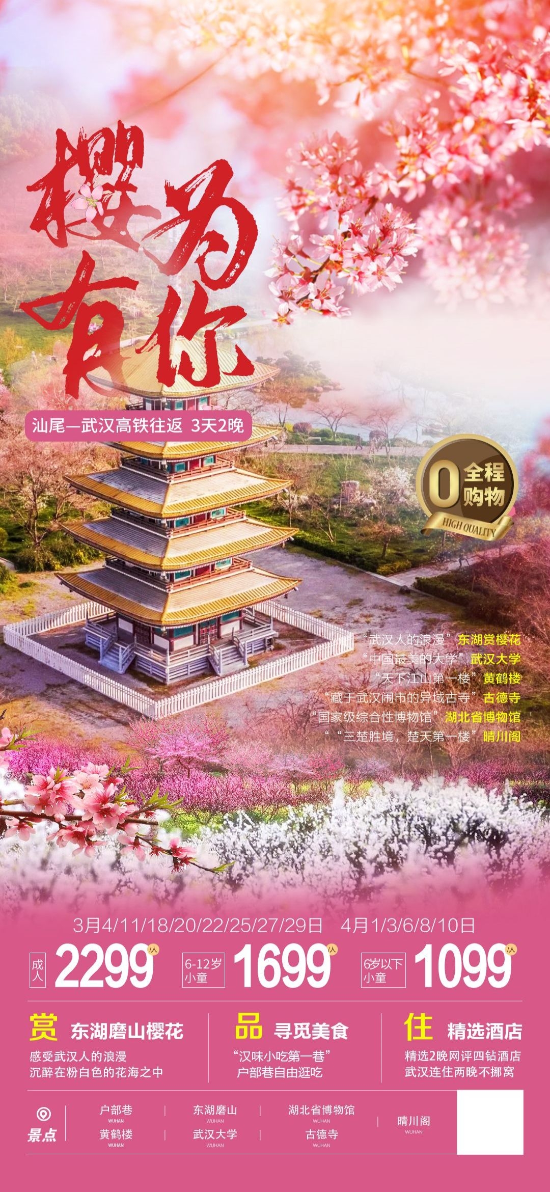 樱花节节日旅游浪漫出游露营春天活动宣传海报 (33)