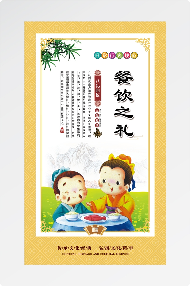 八礼四仪挂画海报之餐饮之礼12
