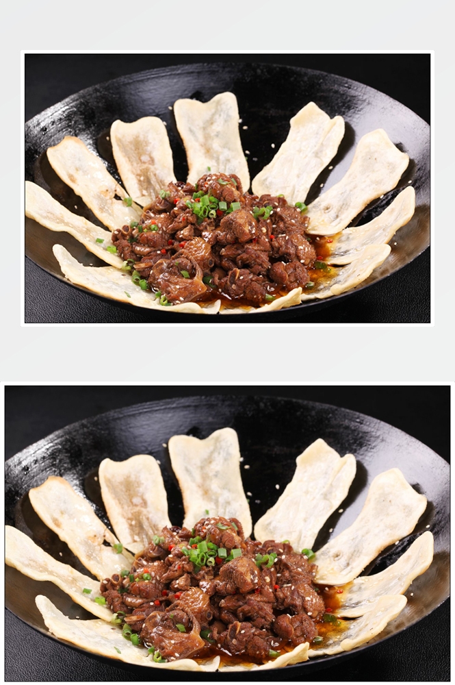 美味地锅鸡煎饼促销宣传单海报展板