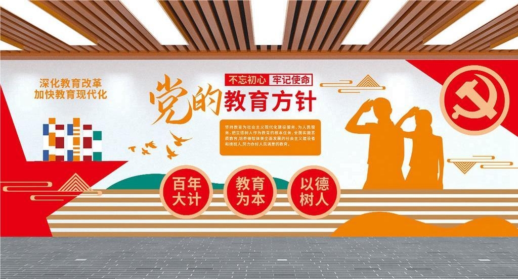 党的教育方针方向学校班级教室走廊活动室校园文化墙24