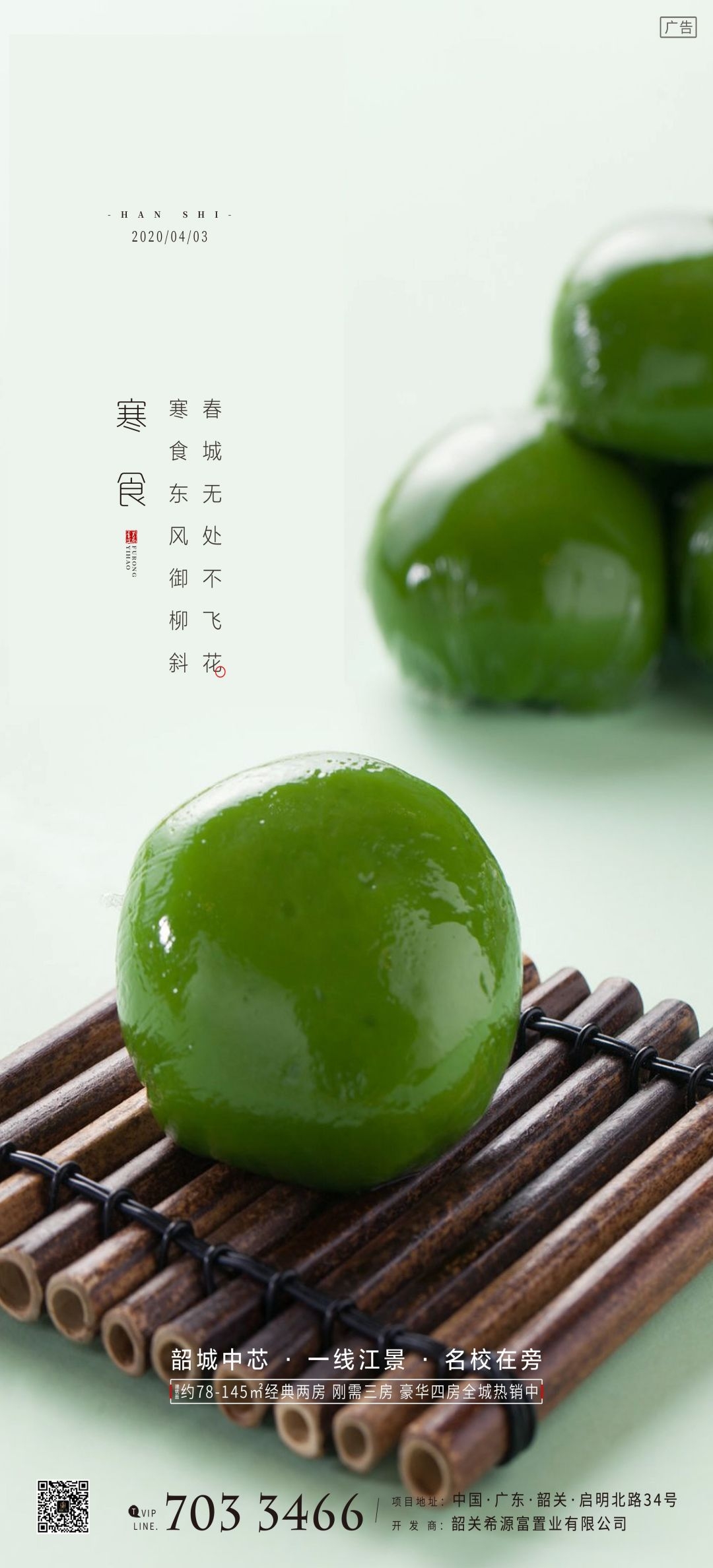 寒食节青团冷食踏青郊游追思传统文化节日宣传海报插画 (5)