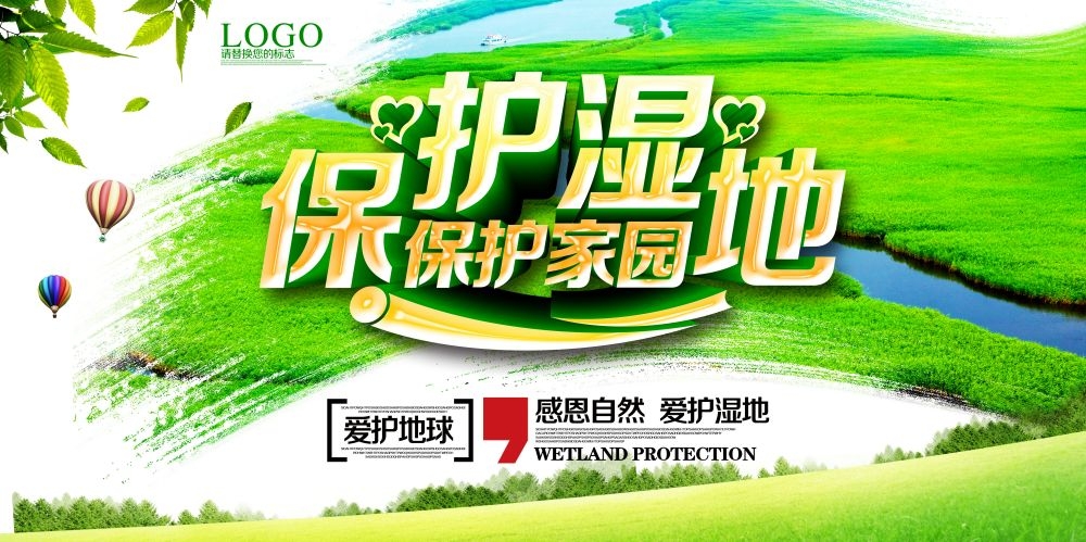 湿地日保护湿地环保促销宣传单广告设计素材