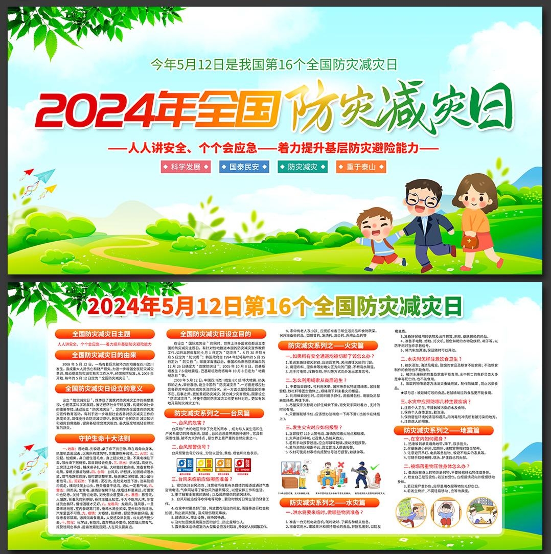 2024年512全国防灾减灾日展板宣传栏 (11)