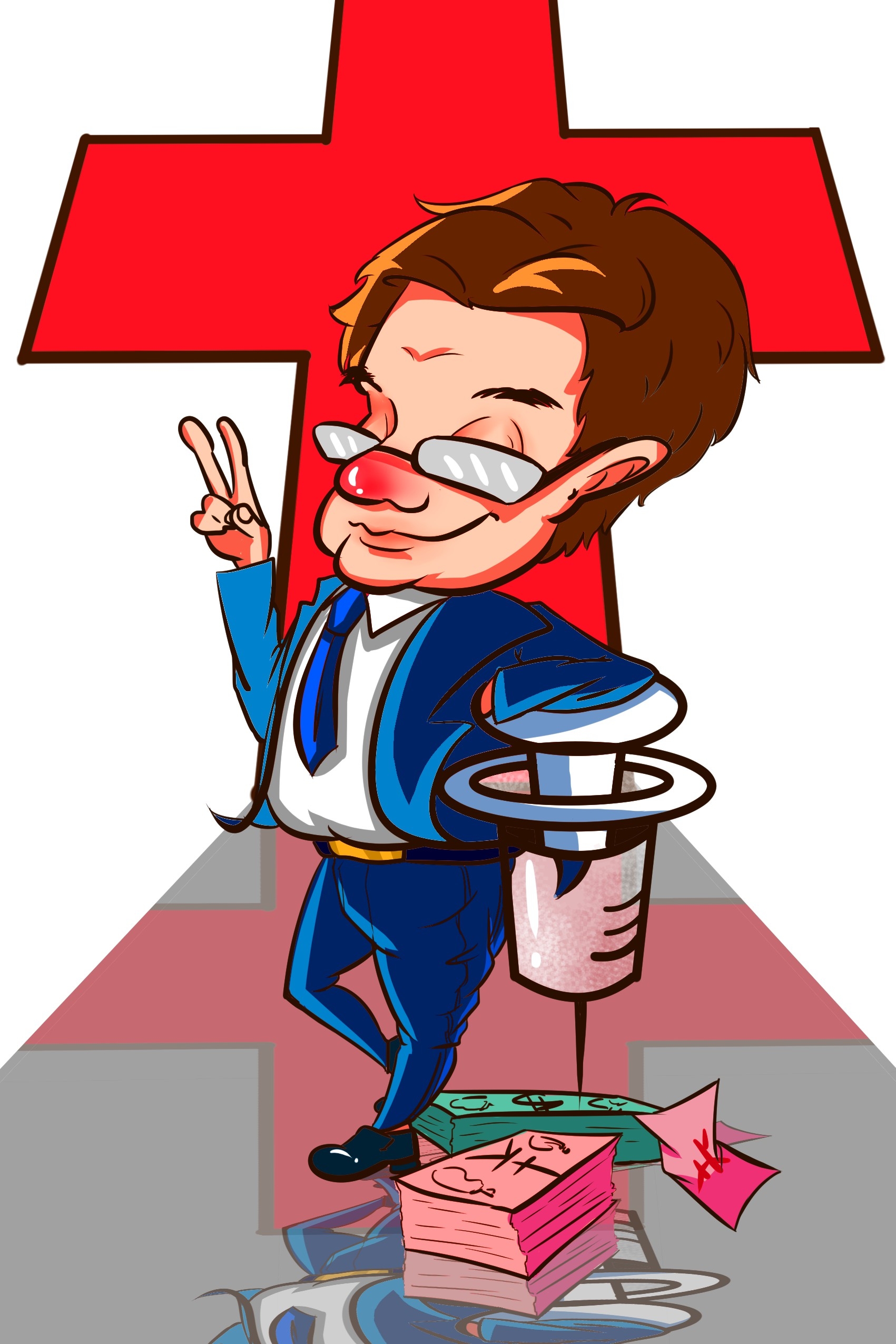 反腐倡廉清正廉明政插画素材 (13)