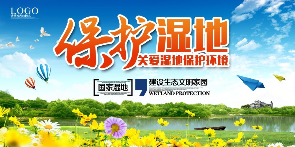 湿地日保护湿地环保促销宣传单广告设计素材 (7)
