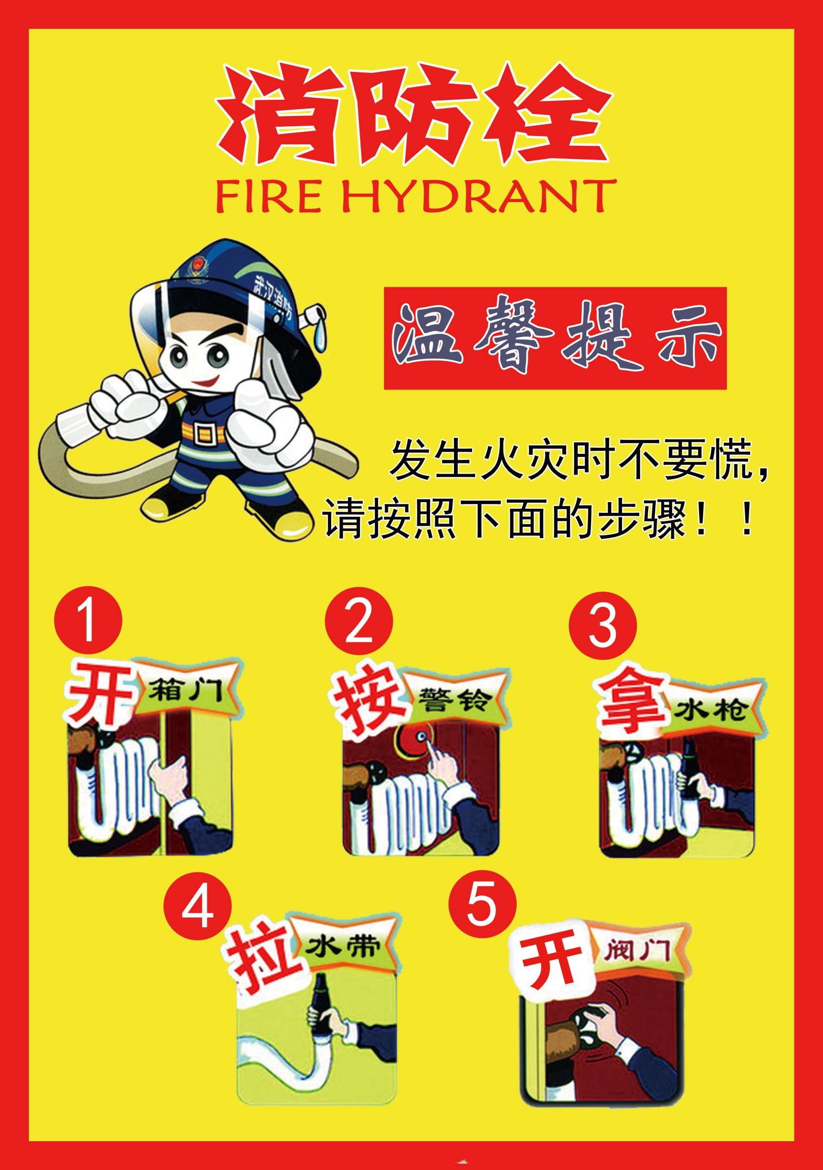 消防栓使用海报素材(1)