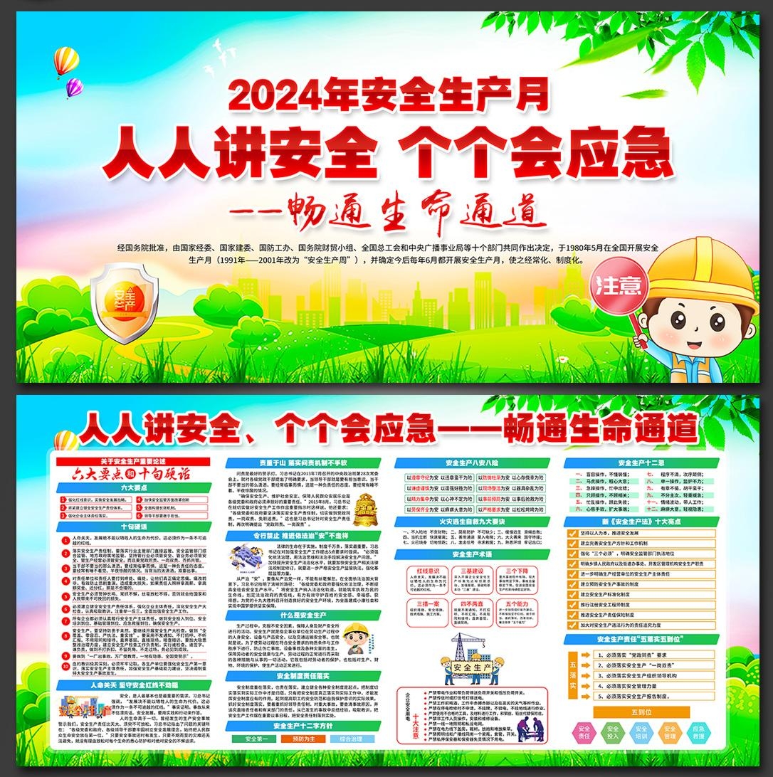 2024年安全生产月展板宣传栏