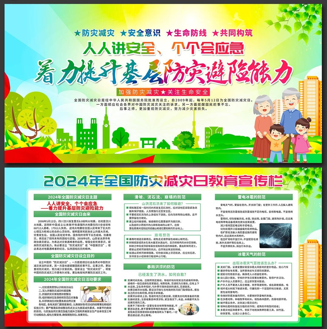 2024年512全国防灾减灾日展板宣传栏