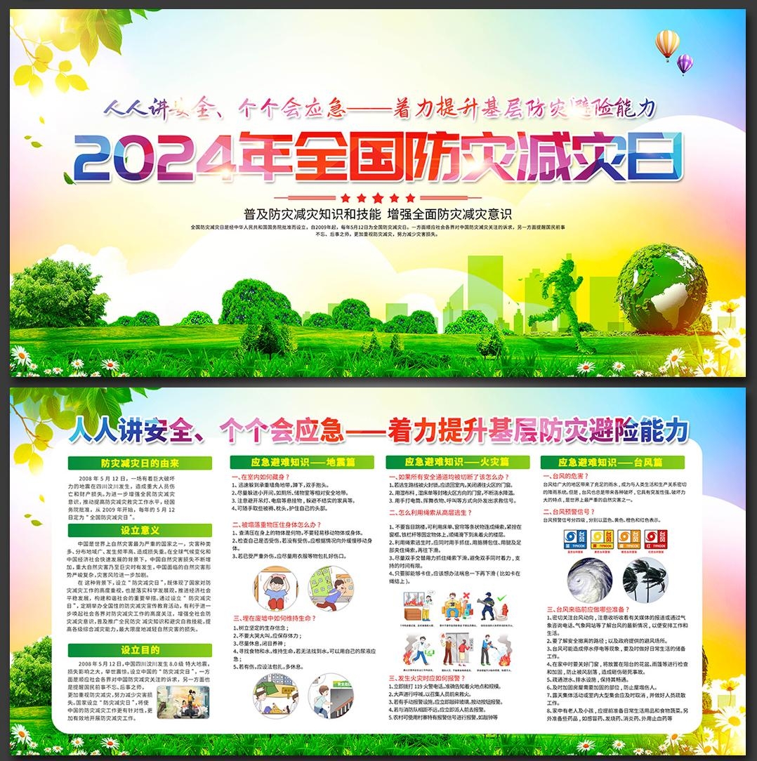 2024年512全国防灾减灾日展板宣传栏