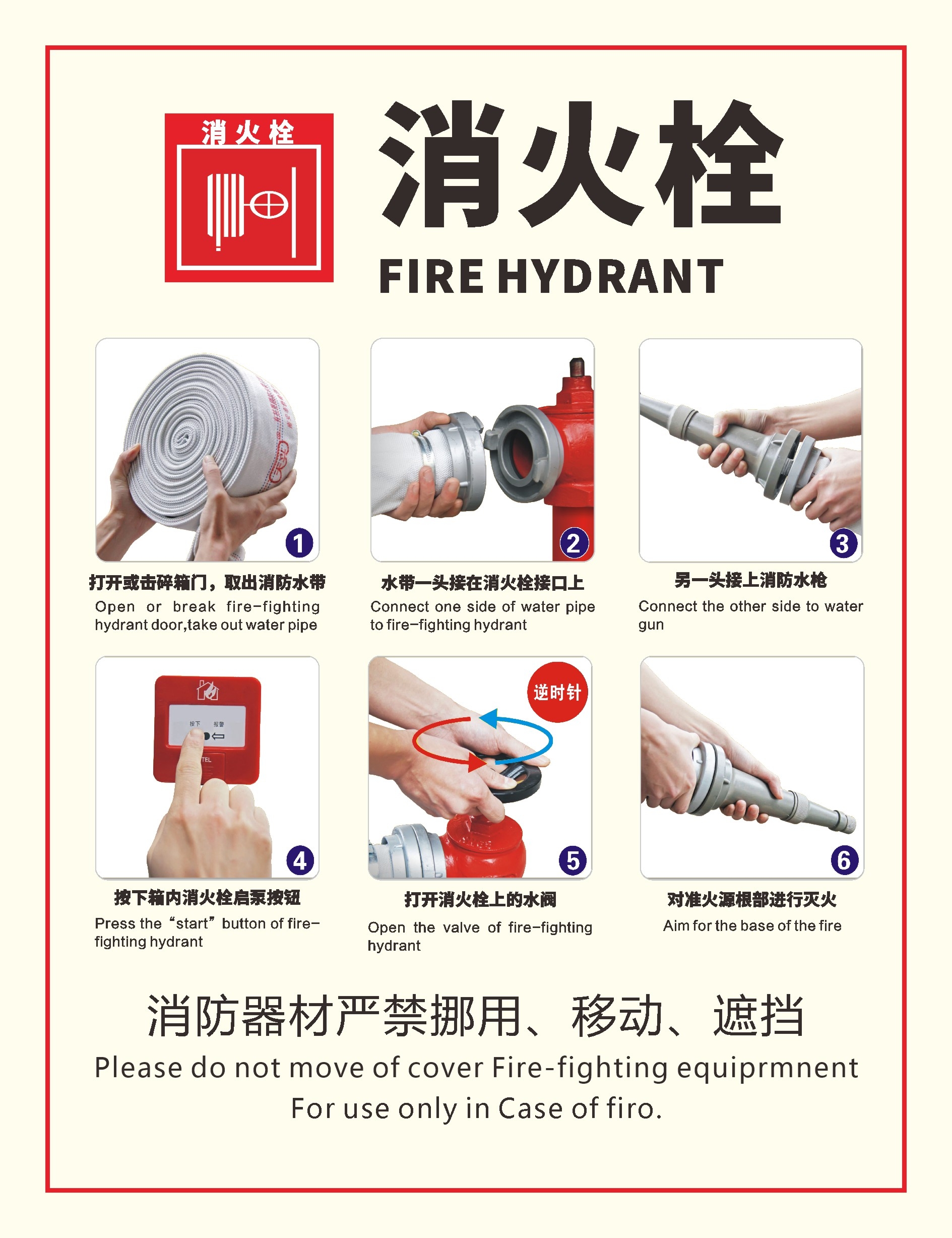 灭火器使用方法海报背景展板素材17