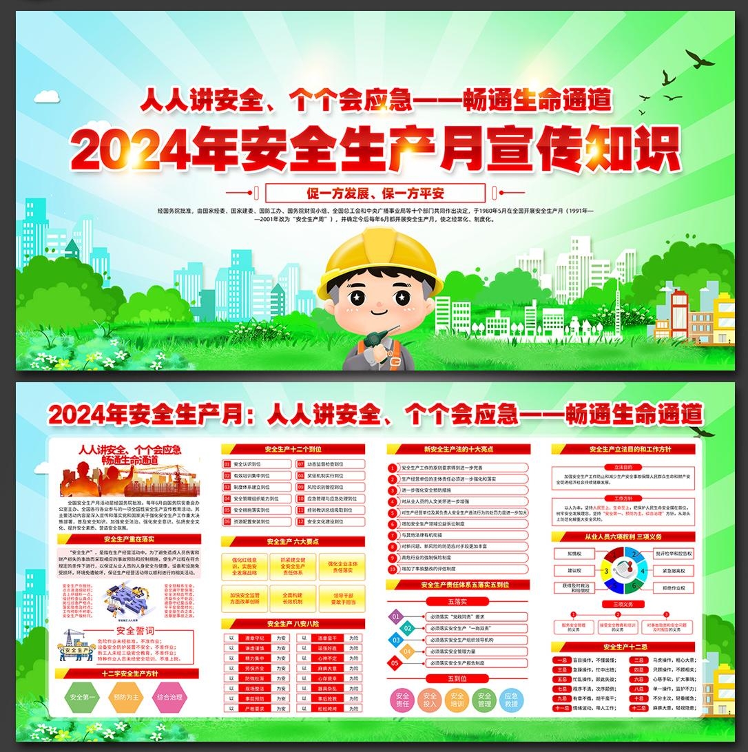 2024年安全生产月展板宣传栏