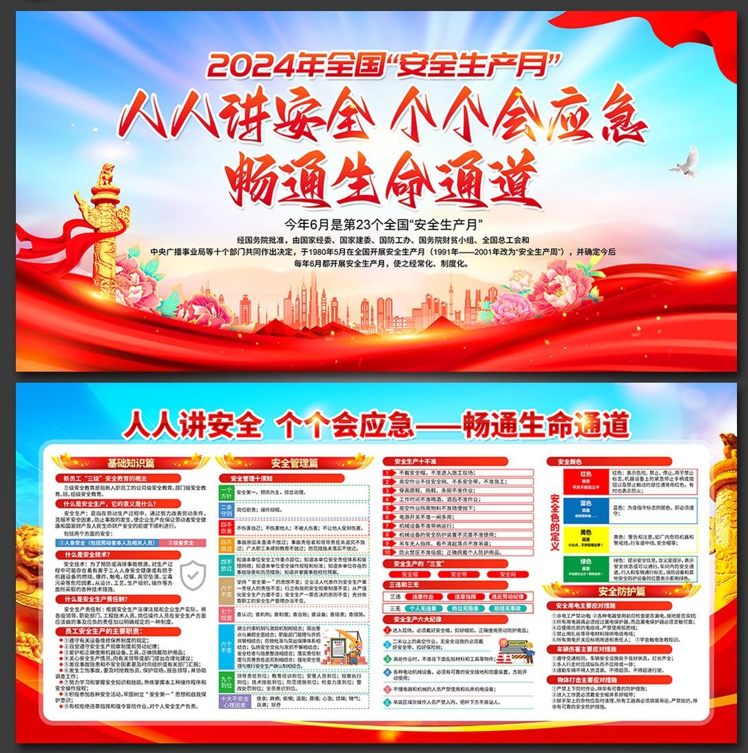 2024年安全生产月展板宣传栏