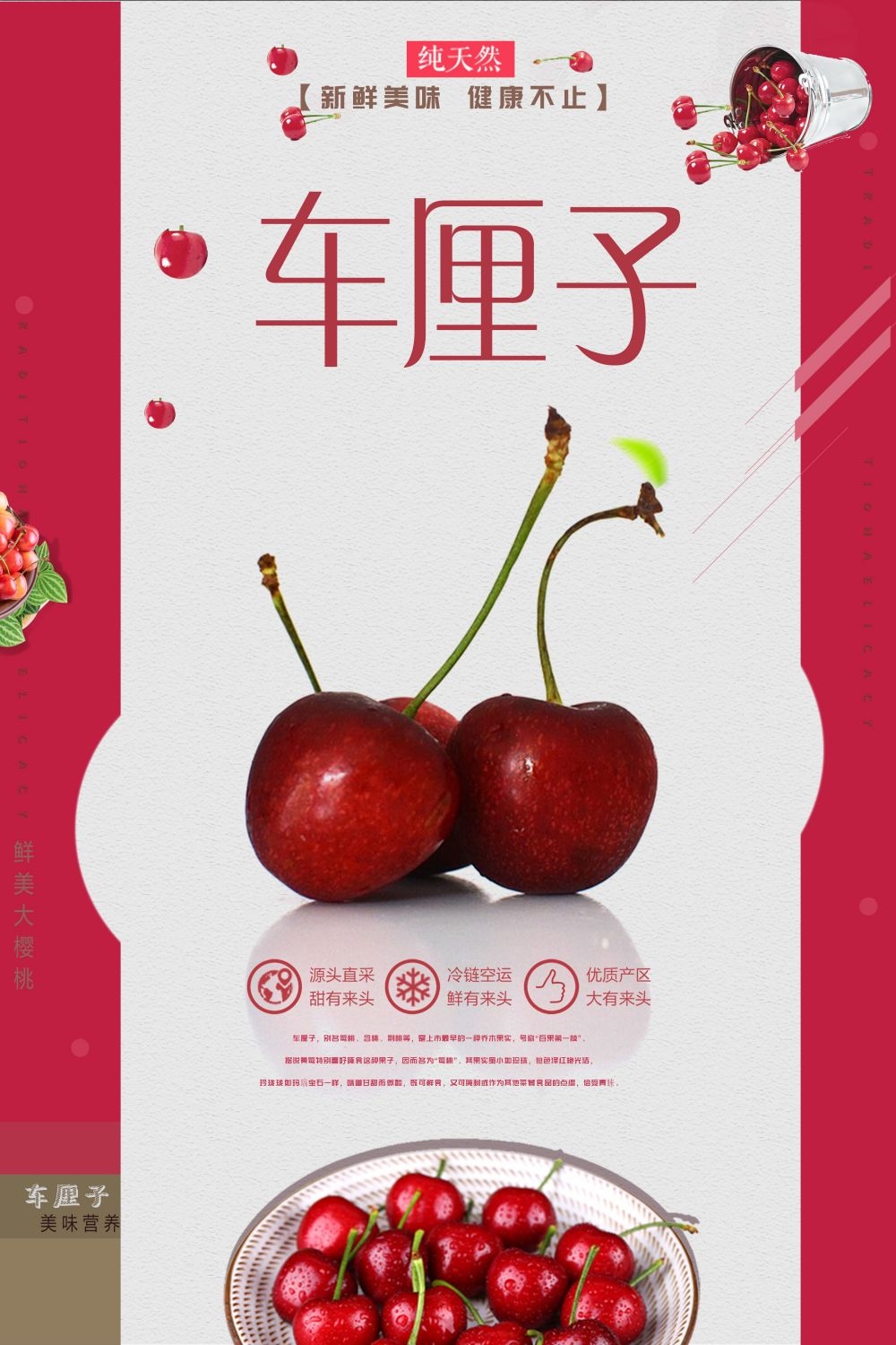 车厘子新鲜果蔬水果促销海报展板 (7)