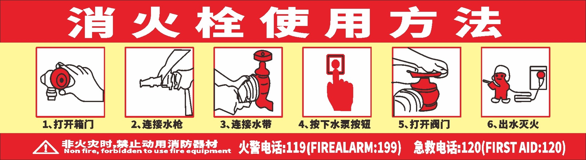 灭火器使用方法海报背景展板素材32