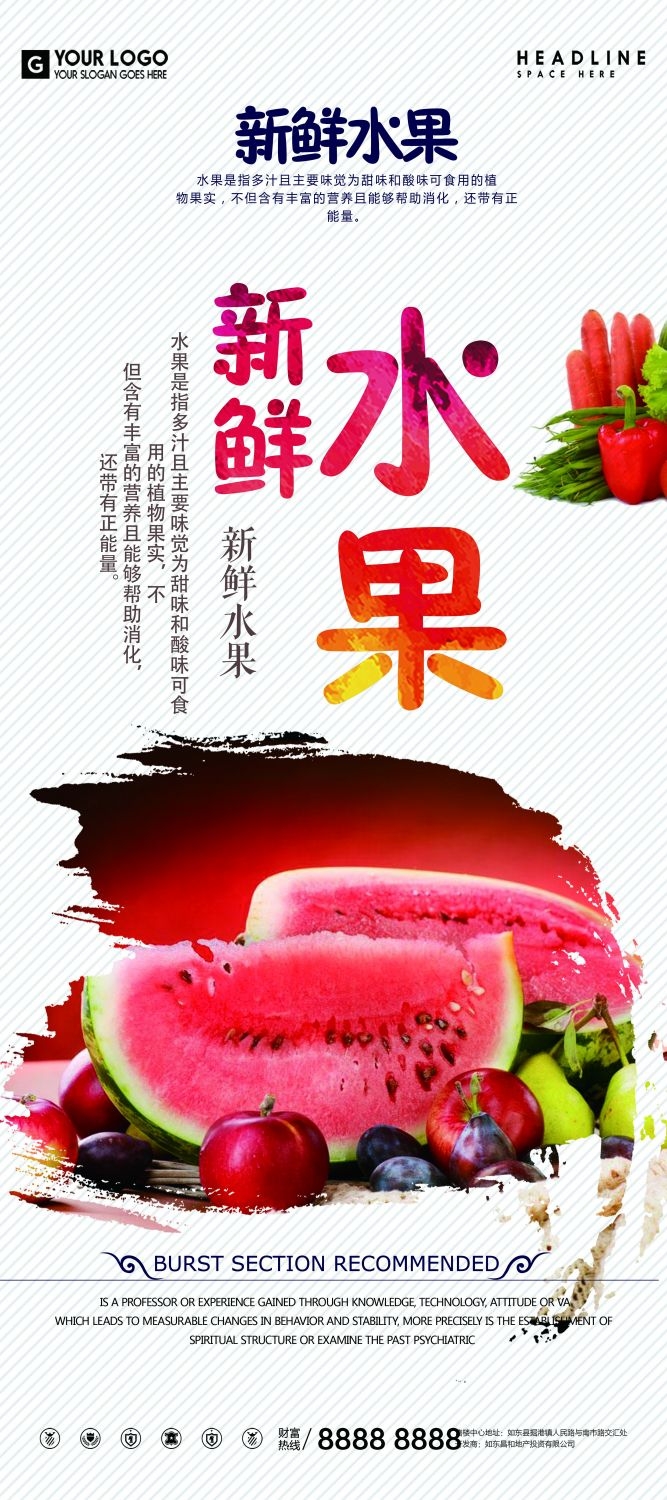水果蔬菜饮料海报展架易拉宝设计素材 (40)