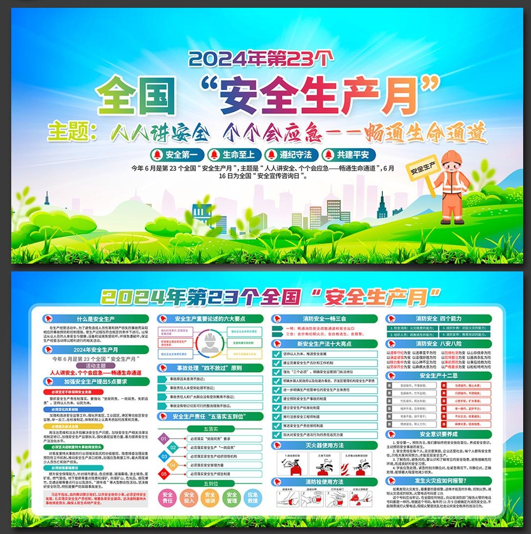 2024年安全生产月展板宣传栏