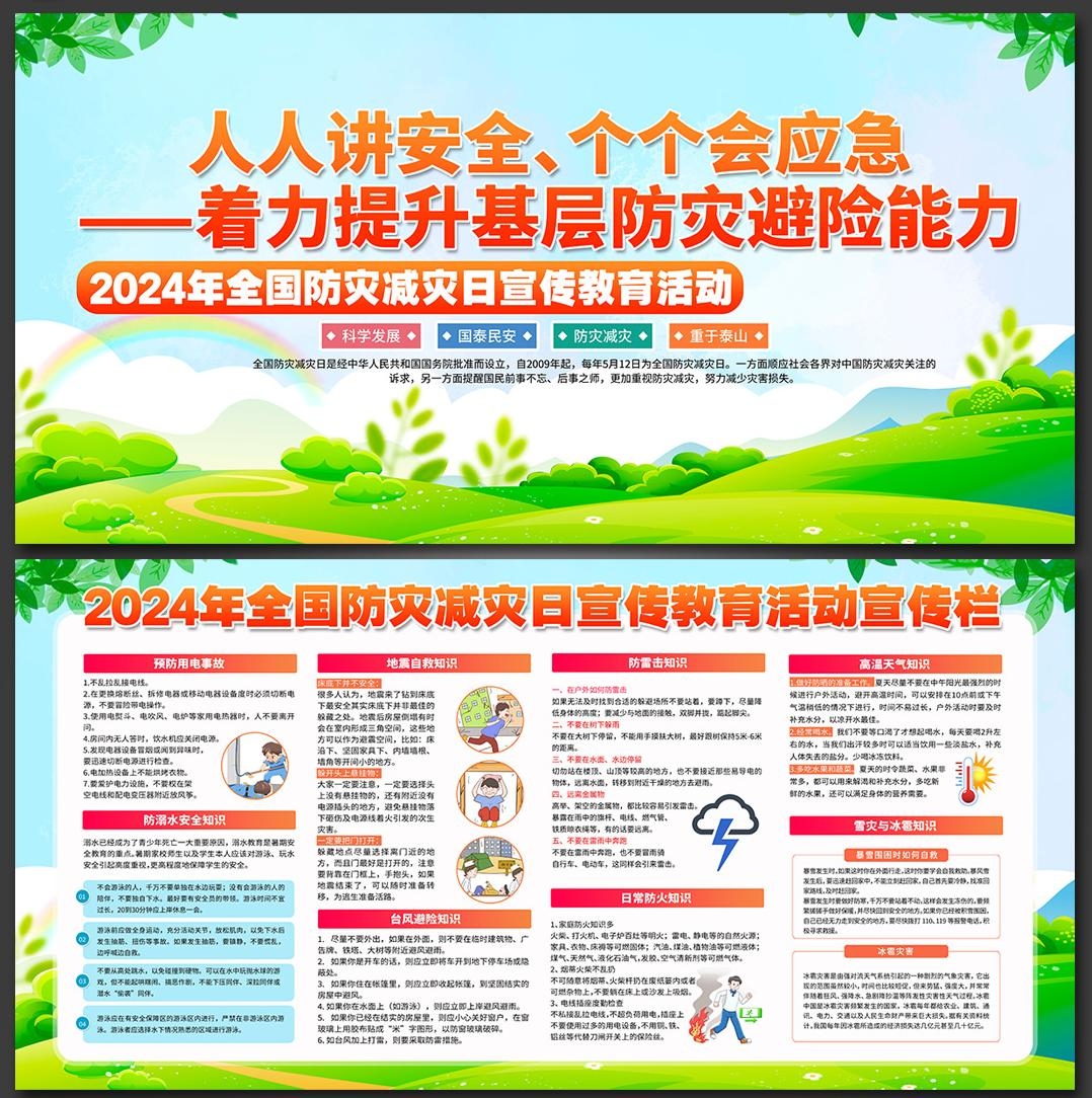 2024年512全国防灾减灾日展板宣传栏