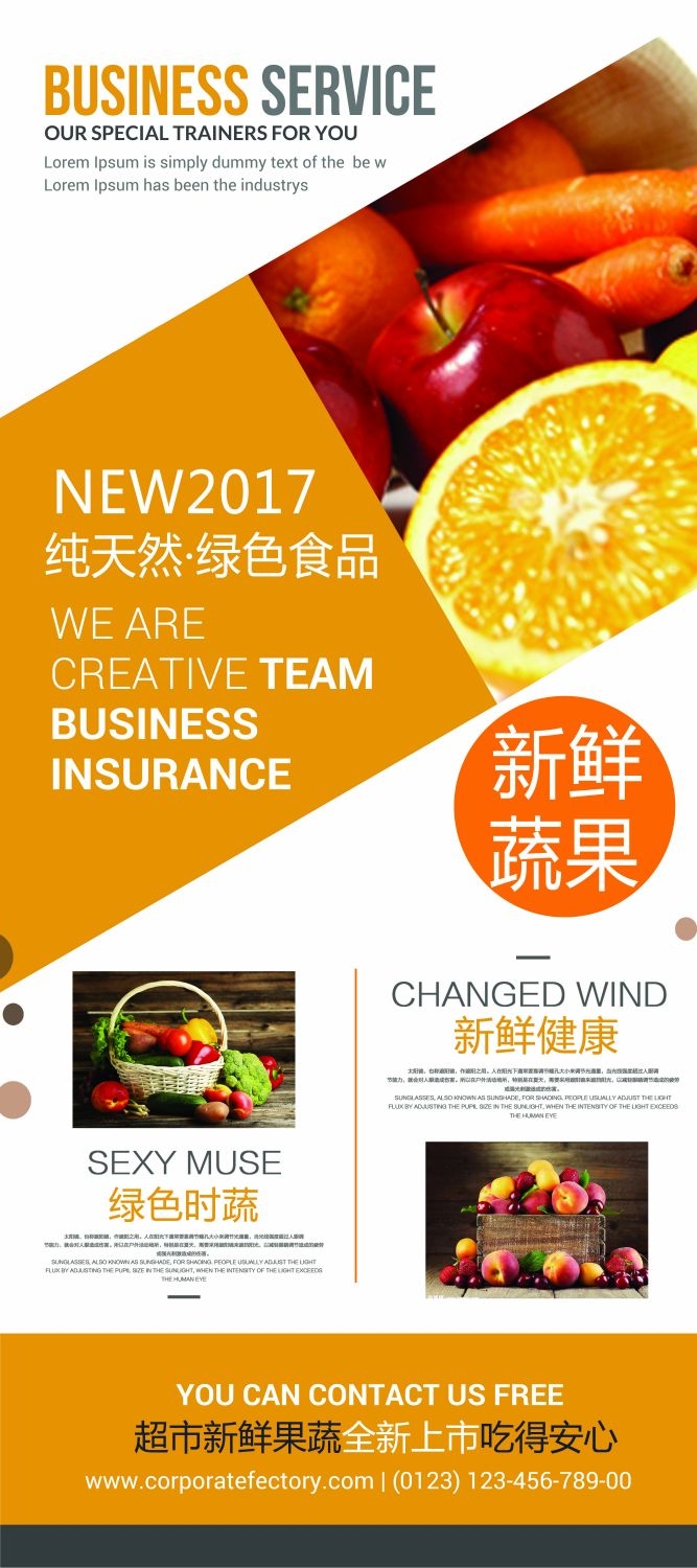 水果蔬菜饮料海报展架易拉宝设计素材 (15)