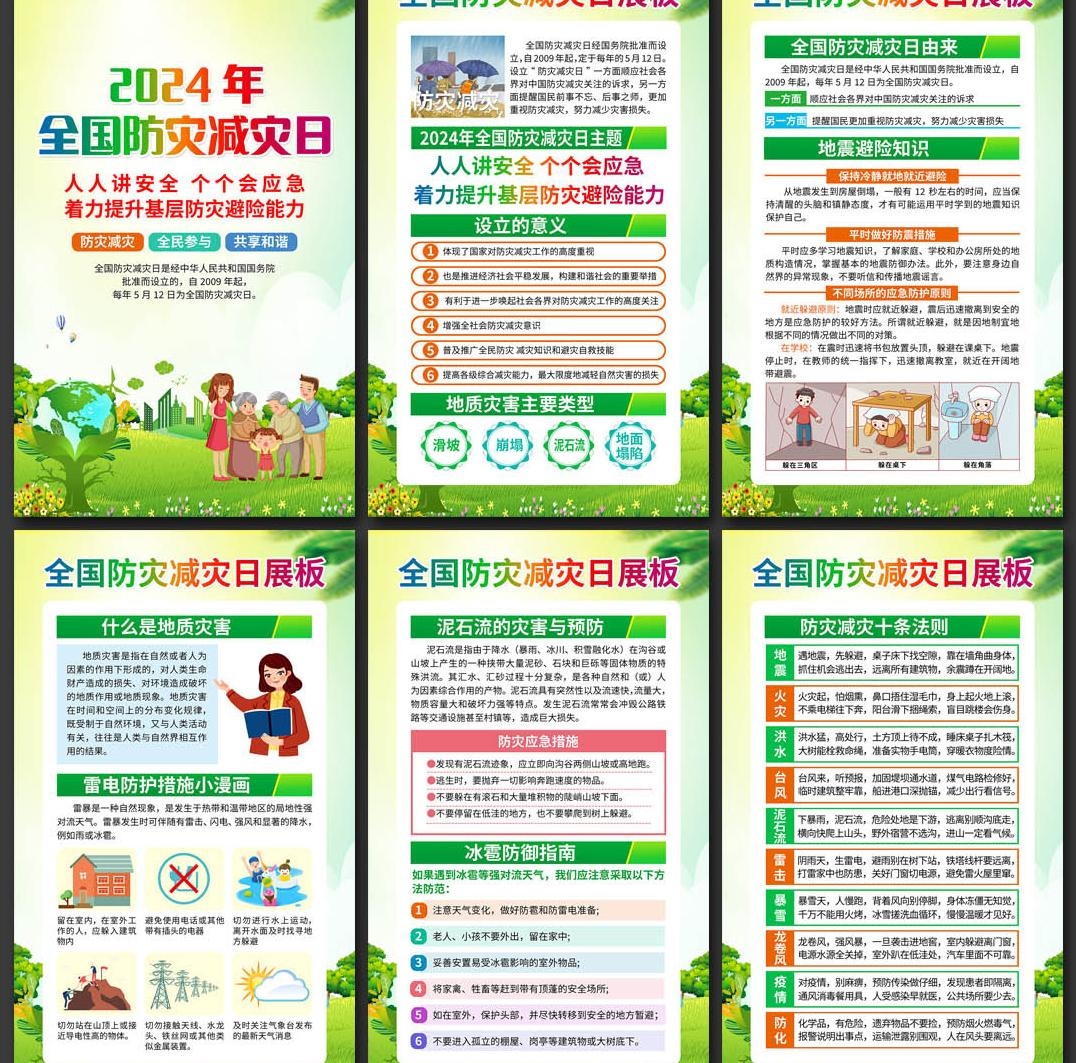 2024年512全国防灾减灾日海报挂画