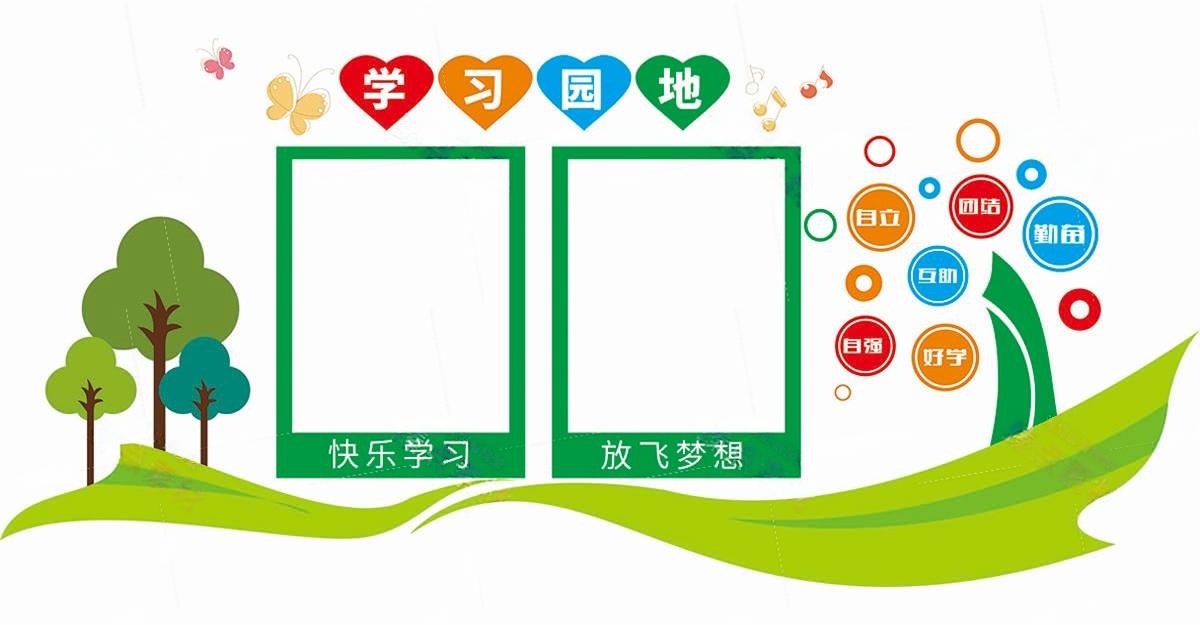 学校校园班级学习园地文化墙 (1)