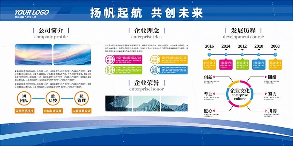 企业公司简介文化发展历程展板 (15)