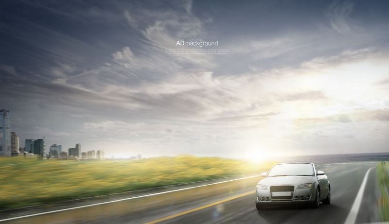 动感酷炫汽车户外广告宣传背景海报 (2)