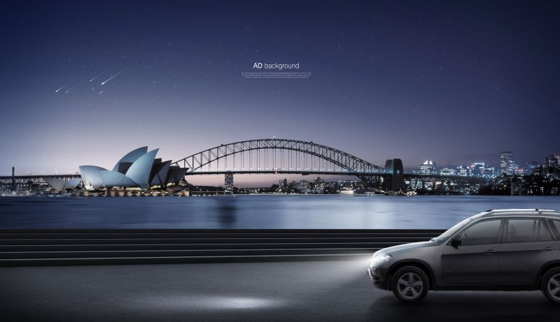 动感酷炫汽车户外广告宣传背景海报 (3)