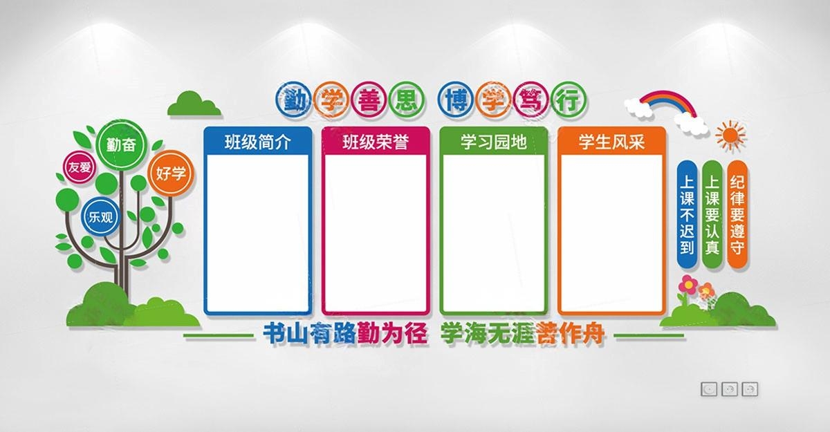 学校校园班级学习园地文化墙 (11)