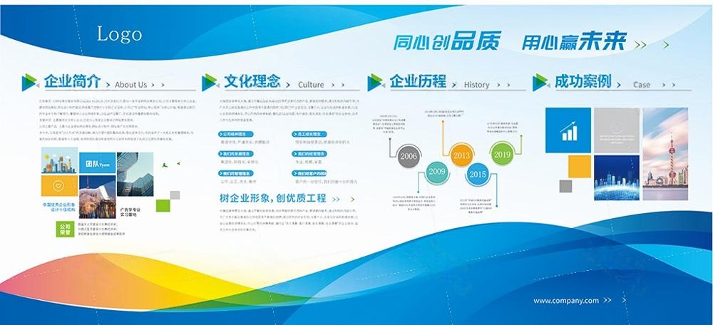 企业公司简介文化发展历程展板 (2)