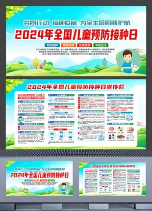 2024年全国儿童预防接种日宣传栏展板