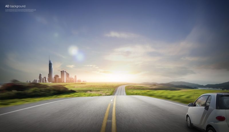 动感酷炫汽车户外广告宣传背景海报 (8)