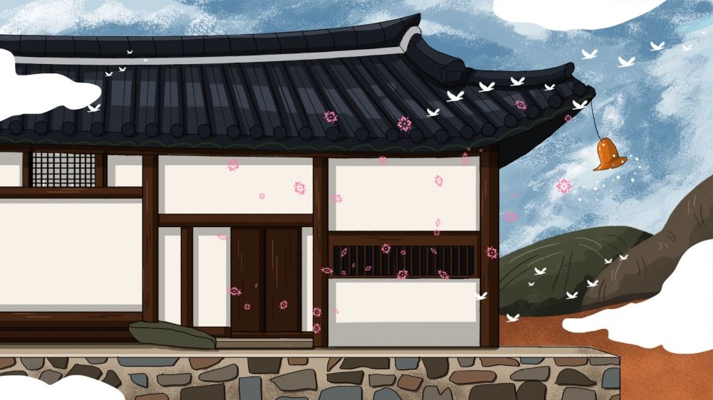 古建筑中国风国潮城市海报插画扁平印象地标 (18)